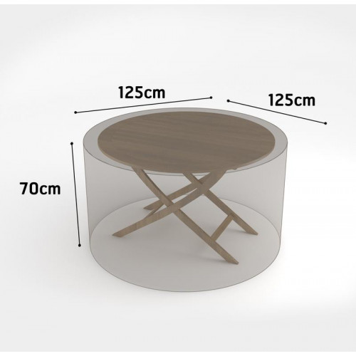 Housse de protection en polyester pour table ronde - 125 x 125 x70 cm - 90 g/m2 - NORTENE 