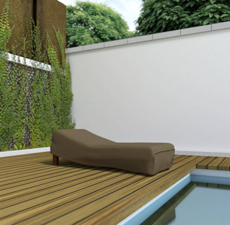 Housse de protection en polyester pour chaise longue - 200 x 80 x 40 cm - 90 g/m2