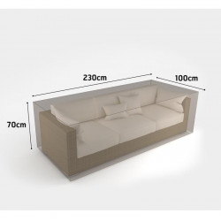 Housse de protection en polyester pour canapé 3 places - 230 x 100 x 70 cm - g/m2 - NORTENE 