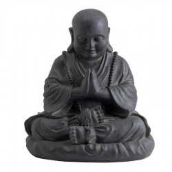 Statue décorative HAPPY BUDDHA en fibre de verre et argile - 53 cm - NORTENE 