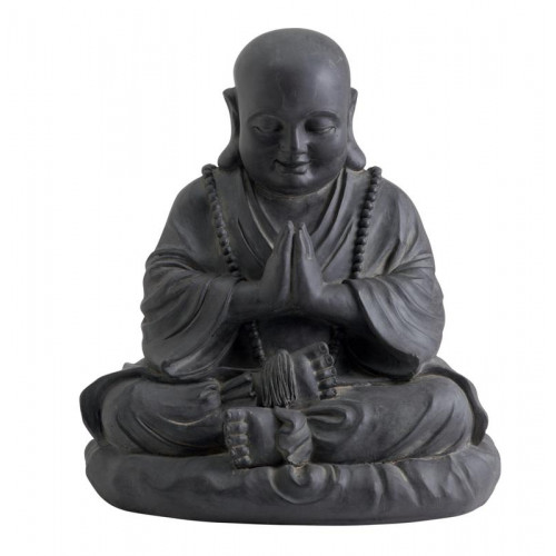 Statue décorative HAPPY BUDDHA en fibre de verre et argile - 53 cm - NORTENE 