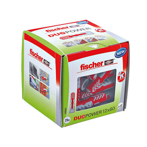 Boîte de 25 Chevilles DUOPOWER 12x60 DIY - FISCHER