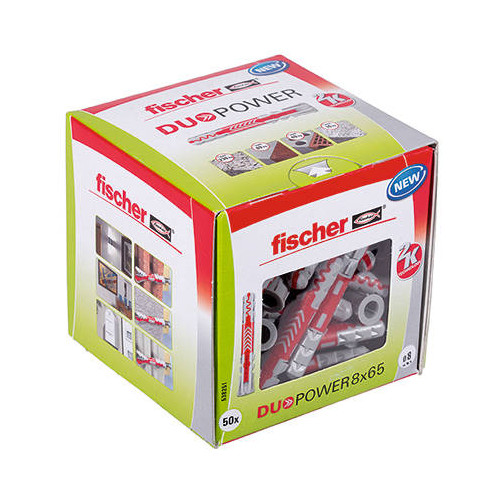 Boîte de 50 Chevilles DUOPOWER 8x65 DIY - FISCHER