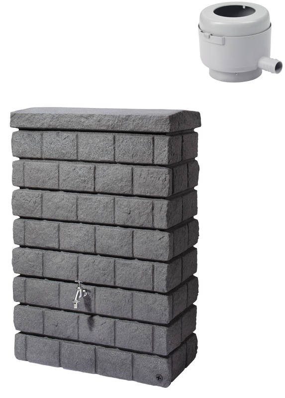 Kit réservoir mur ROCKY JUNIOR Gris granite - 300 L - 80x40x118 cm