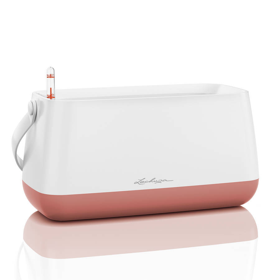 Yula Jardinière - 38x18x17 cm, blanc/rose poudré satiné
