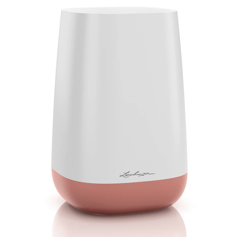 Yula Flower - 14x14x21 cm, blanc/rose poudré satiné