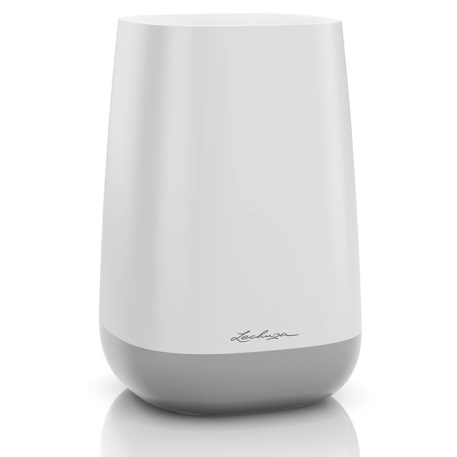 Yula Flower - 14x14x21 cm, blanc/gris satiné