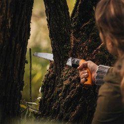 Grande scie de jardin à lame fixe avec étui - FISKARS