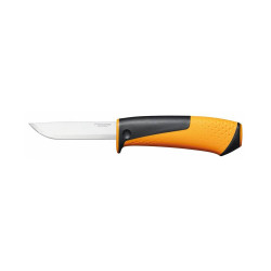Couteau multi-usages Fourreau - aiguiseur intégré - surface de frappe de marque FISKARS, référence: B4460500