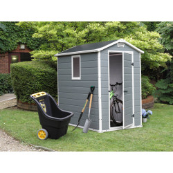 ABRI JARDIN RESINE - PREMIUM 46SP - 2M² - GRIS - CHALET & JARDIN