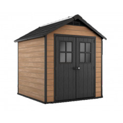 ABRI JARDIN RESINE - WOODIUM 757 - 5,1m² - MARRON de marque CHALET & JARDIN, référence: J5369600