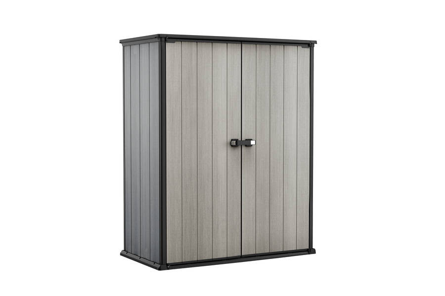 Armoire haute BROSSIUM en résine - 1400L - 140 x 77 x 120 cm - Gris