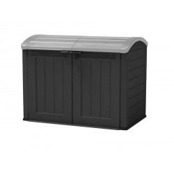 Grand coffre de jardin - 2000L - Noir - 177 x 113 x 134 cm - CHALET & JARDIN