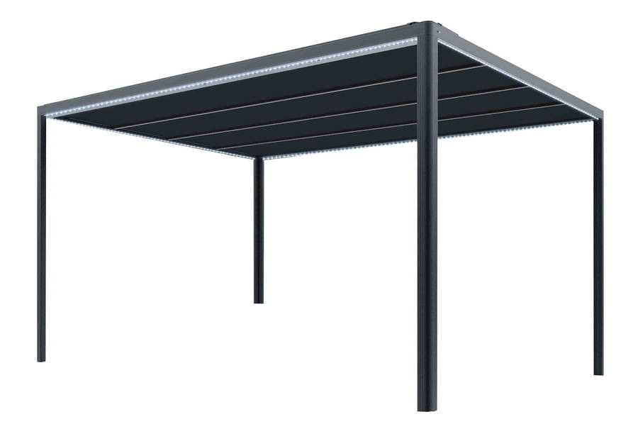 TOIT TERRASSE ALU - Couv'terrasse® E STORE- 9M² - GRIS