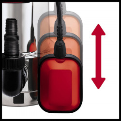 Pompe d’évacuation eaux chargées – GC-DP 9035 N – 900 W – Débit max. 18 000 L/h – Inox – Particules 35 mm - EINHELL