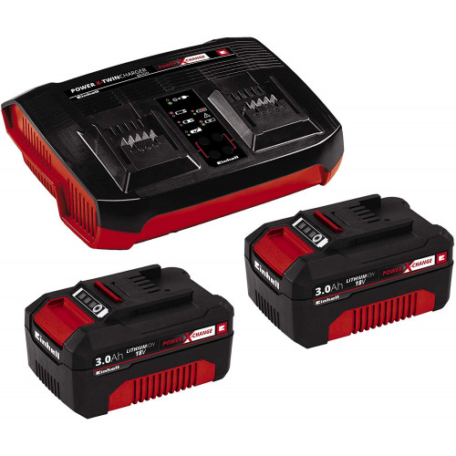 Starter Kit Power X Change - Double Chargeur rapide 36V 2x3,0 Ah - EINHELL 