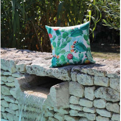 Lot de 2 coussins Motif - 45 x 45 cm - Cactus vert - PROLOISIRS