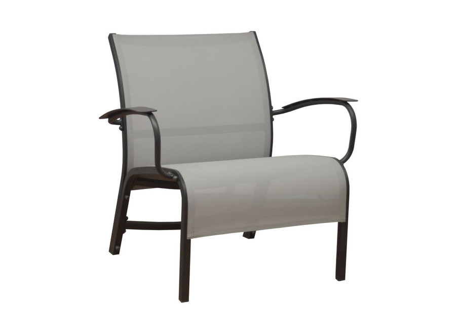 Lot de 4 fauteuils Linea lounge - graphite / perle