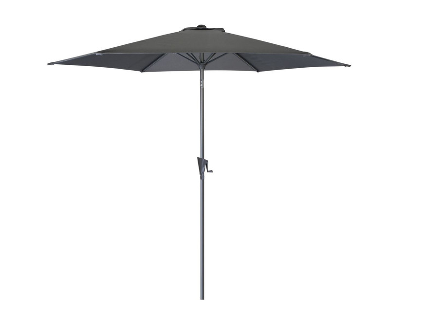 Parasol 300 cm - manivelle - Gris / gris