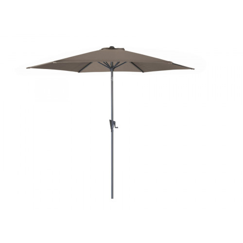 Parasol 300 cm - manivelle - Gris / taupe - PROLOISIRS