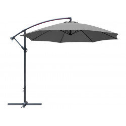 Parasol déporté 300 cm - Gris / gris - PROLOISIRS