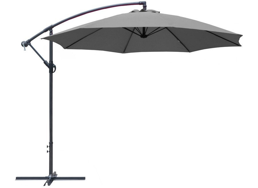 Parasol déporté 300 cm - Gris / gris