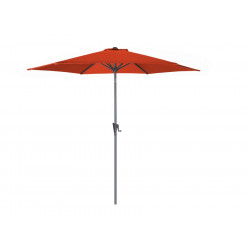 Parasol 300 cm - manivelle - Gris / paprika - PROLOISIRS