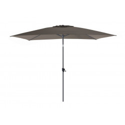 Parasol inclinable alu 300 x 200 cm / 6 baleines - Gris mat / taupe - PROLOISIRS