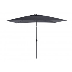 Parasol inclinable alu 300 x 200 cm / 6 baleines - Gris mat / gris de marque PROLOISIRS, référence: J5429000