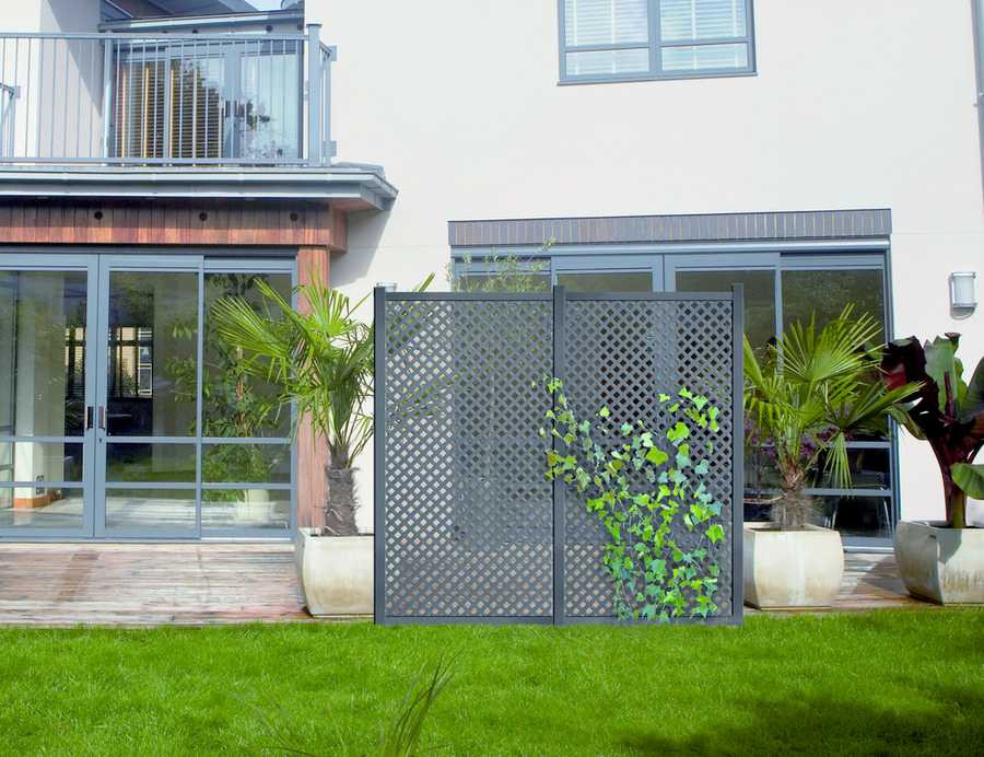 Panneau claustra décoratif - 1 x 2 m - Gris