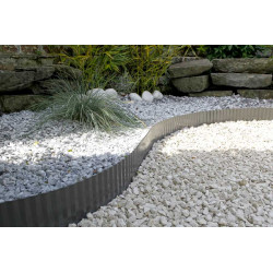 Bordure acier ondulé - 600 x H 14 cm - gris foncé - NORTENE 