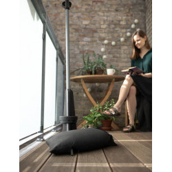 Pied pour parasol de balcon marron foncé - de Ø20 à 40 mm - 20 Kg - Baser