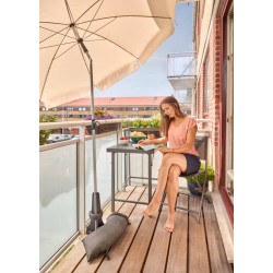 Pied pour parasol de balcon anthracite - de Ø20 à 40 mm - 20 Kg - Baser