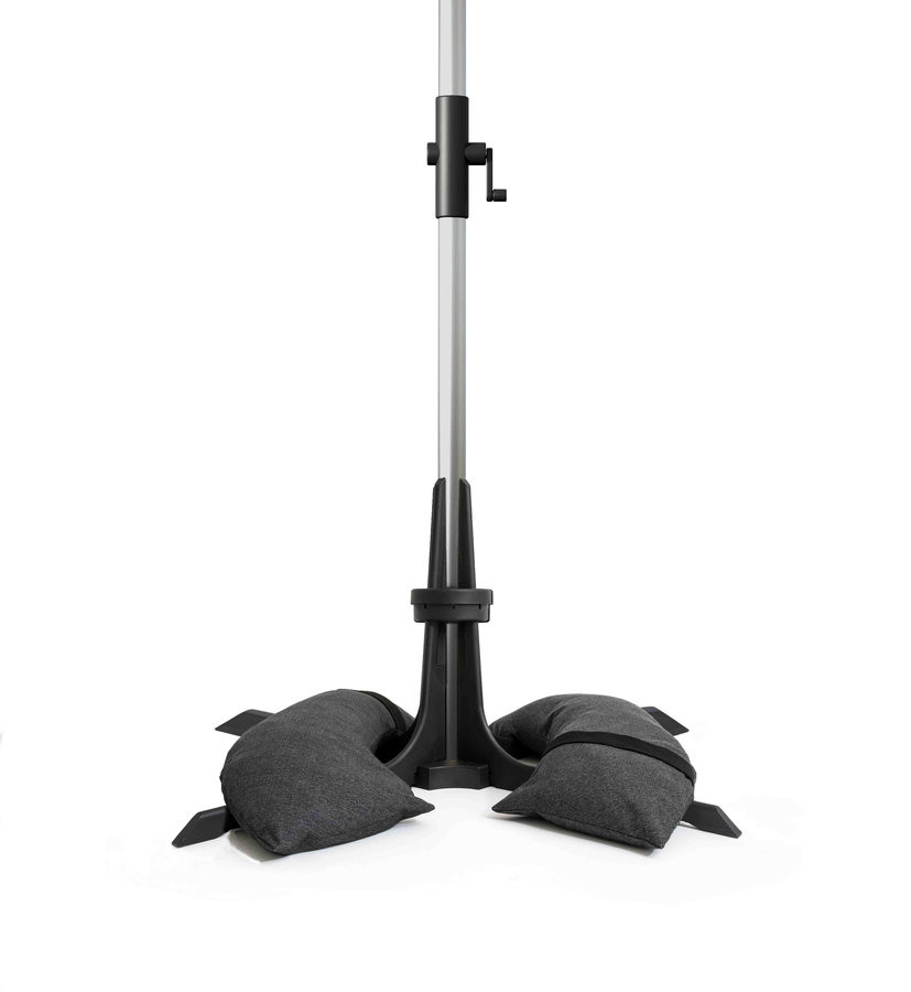 Pied pour parasol de jardin anthracite - de Ø25 à 45 mm - 30 Kg