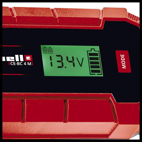 Chargeur de batterie CE-BC 4 M – 12 V – charge intelligente avec écran LCD et modes hiver, reconditionnement et alimentation - EINHELL 