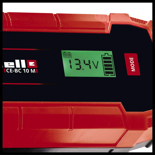 Chargeur de batterie CE-BC 10 M – 12 V – charge intelligente microprocesseur, écran LCD, modes hiver, reconditionnement et alime - EINHELL 