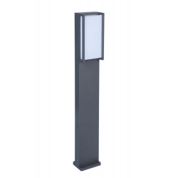 Borne Gris Foncé QUBO, LED Intégrée, 18W, 1100 lumens, 3000K, IP54, 230V, Classe I - CALI