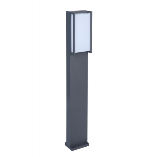 Borne Gris Foncé QUBO, LED Intégrée, 18W, 1100 lumens, 3000K, IP54, 230V, Classe I - CALI