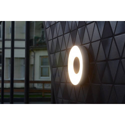 Applique Argent UBLO ronde, LED Intégrée, 16W, 950 lumens, 3000K, IP54, 230V, Classe I - CALI