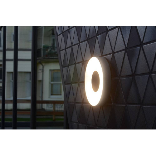 Applique Argent UBLO ronde, LED Intégrée, 16W, 950 lumens, 3000K, IP54, 230V, Classe I - CALI