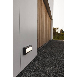 Applique Gris Foncé HELENA direct, LED Intégrée, 10W, 400 lumens, 4000K, IP54, 230V, Classe I - CALI