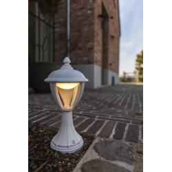 Borne Blanc Matt UNITE, LED Intégrée, 9W, 330 lumens, 3000K, IP44, 230V, Classe I - CALI