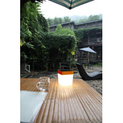 Lampe à poser Orange TABLE CUBE, LED Intégrée, 1W, 100 lumens, 3000K, IP44, SOLAIRE, Classe III - CALI