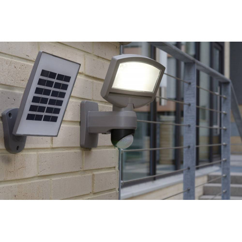 Applique Grise SUNSHINE, LED Intégrée, 3W, 360 lumens, 4000K, IP44, SOLAIRE, Classe III - CALI
