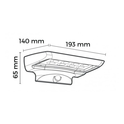 Applique Noire TIGRE, LED Intégrée, 300 lumens, 6000K, IP44, SOLAIRE, Classe III - CALI