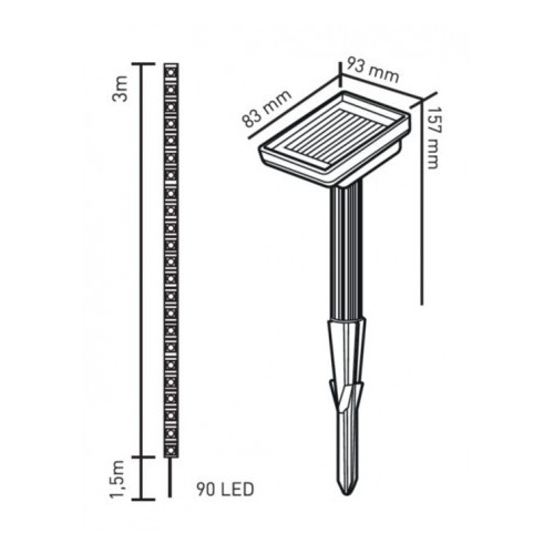 Guirlande Transparente BOA, LED Intégrée, 30 lumens, RGB, IP44, SOLAIRE, Classe III - CALI