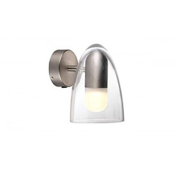 Applique Acier Brossé IP S7, E27, Max 5W, IP44, 230V, Classe II - CALI