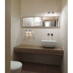 Applique Acier Brossé IP S7, E27, Max 5W, IP44, 230V, Classe II - CALI
