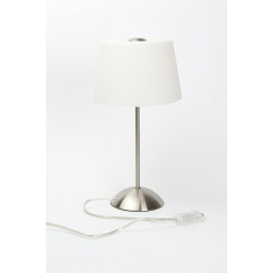 Lampe à poser Acier Brossé Tokio, E14, 40W, IP20, 230V - CALI