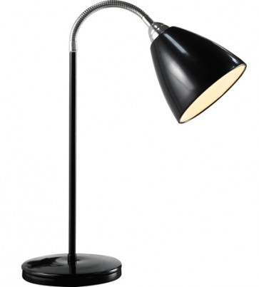 Lampe à poser Noire Read Flex, E14, Maw 40W, IP20, 230V